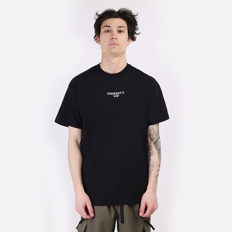 мужская черная футболка Carhartt WIP S/S Panic T-Shirt I029035-blck/wht - цена, описание, фото 3